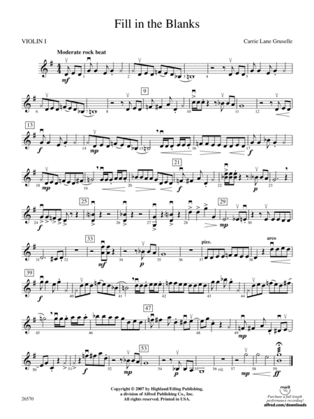 Fill in the Blanks: 1st Violin