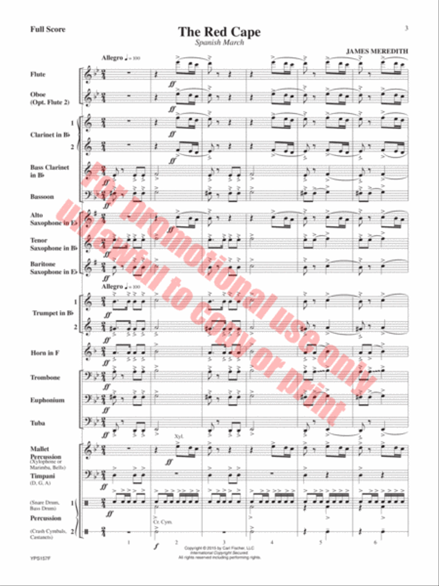 The Red Cape Concert Band scores gallery preview page 4