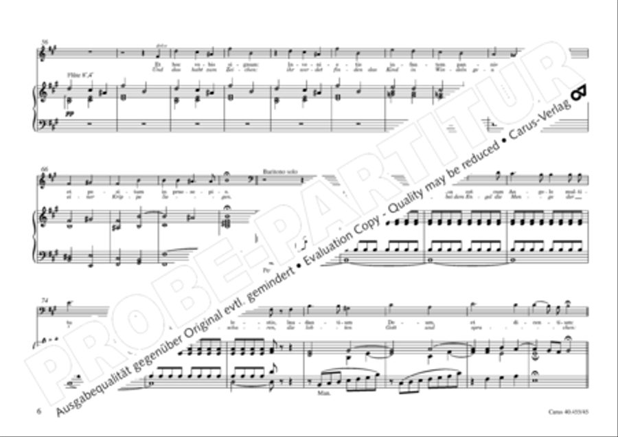 Oratorio de Noel (Weihnachtsoratorium) 4-Part scores gallery preview page 7