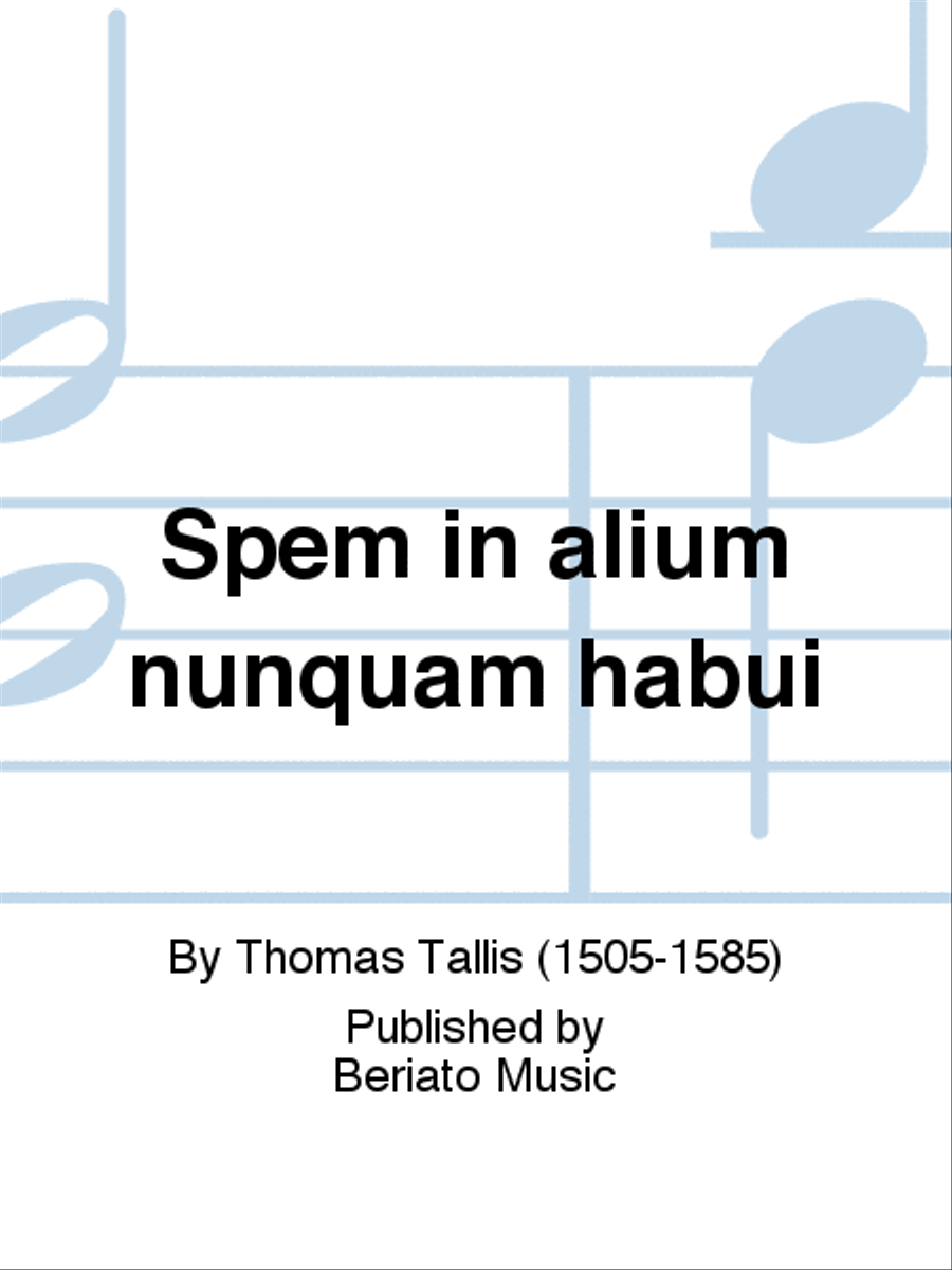 Spem in alium nunquam habui Mixed Choir scores gallery preview page 1