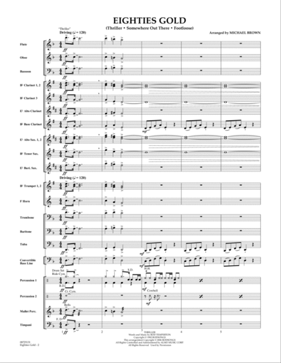 Eighties Gold - Full Score Concert Band scores gallery preview page 2