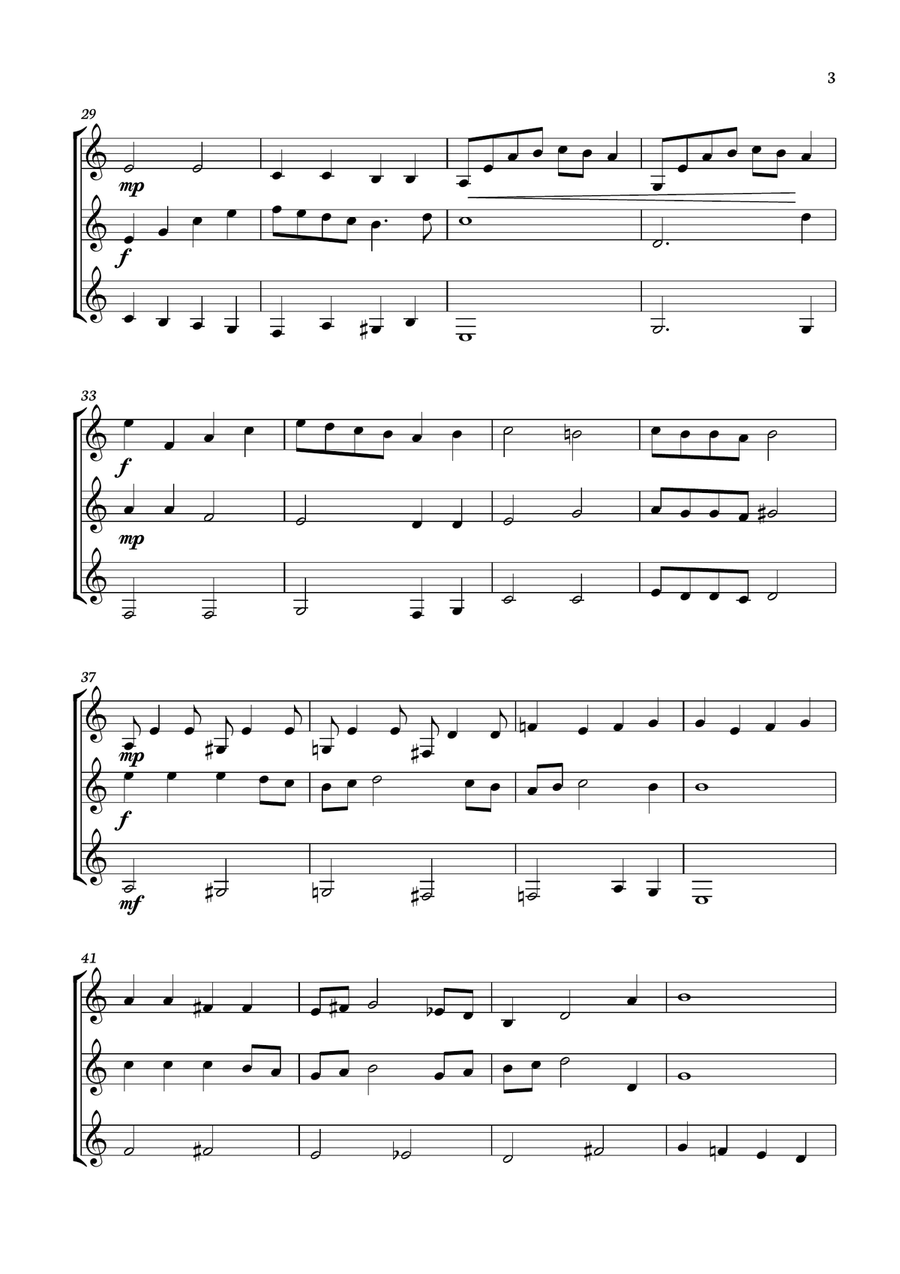 Have Yourself A Merry Little Christmas Guitar Ensemble scores gallery preview page 3