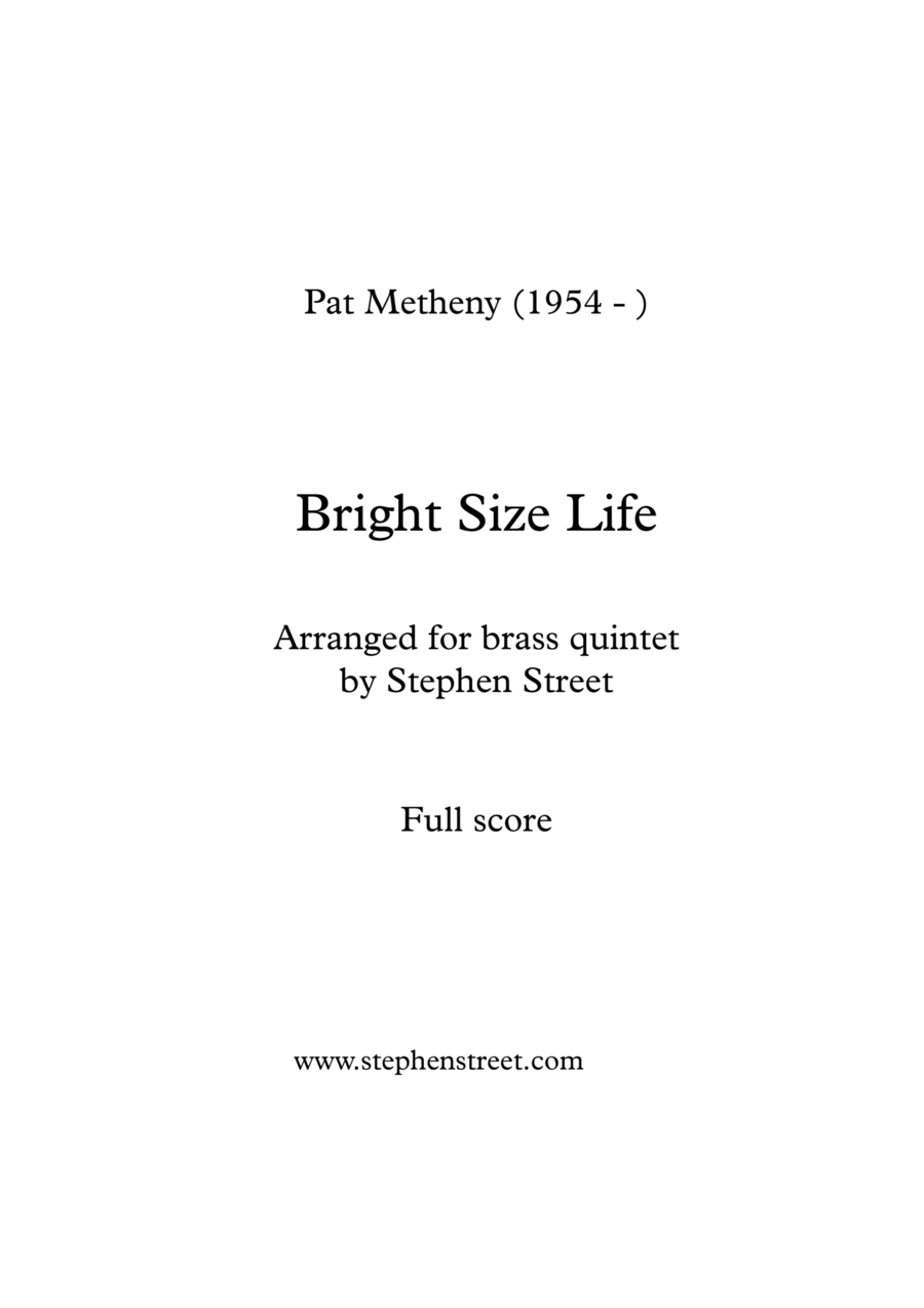 Bright Size Life Brass Band scores gallery preview page 1