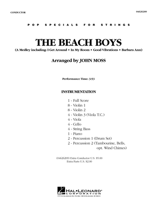 Book cover for The Beach Boys (arr. John Moss) - Full Score
