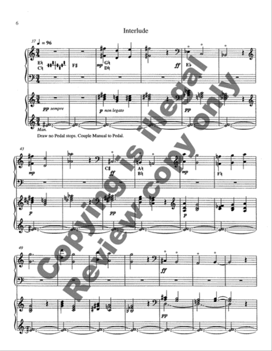 Pastorale for Harp and Organ Harp scores gallery preview page 8