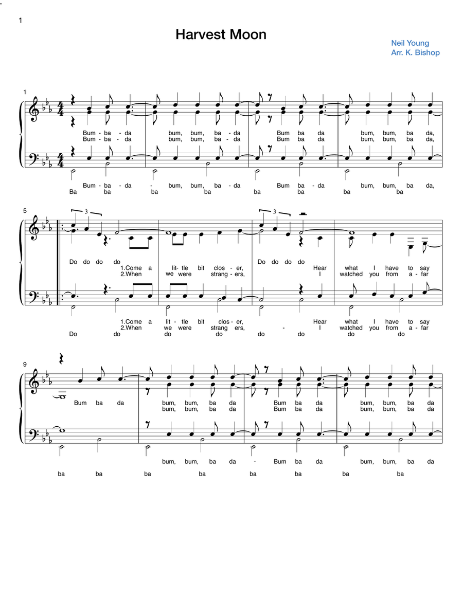 Harvest Moon 4-Part scores gallery preview page 1