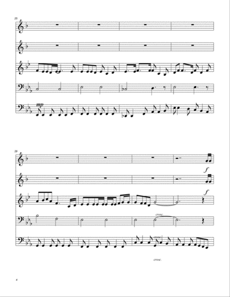 God Bless The U.S.A. Brass Ensemble scores gallery preview page 5