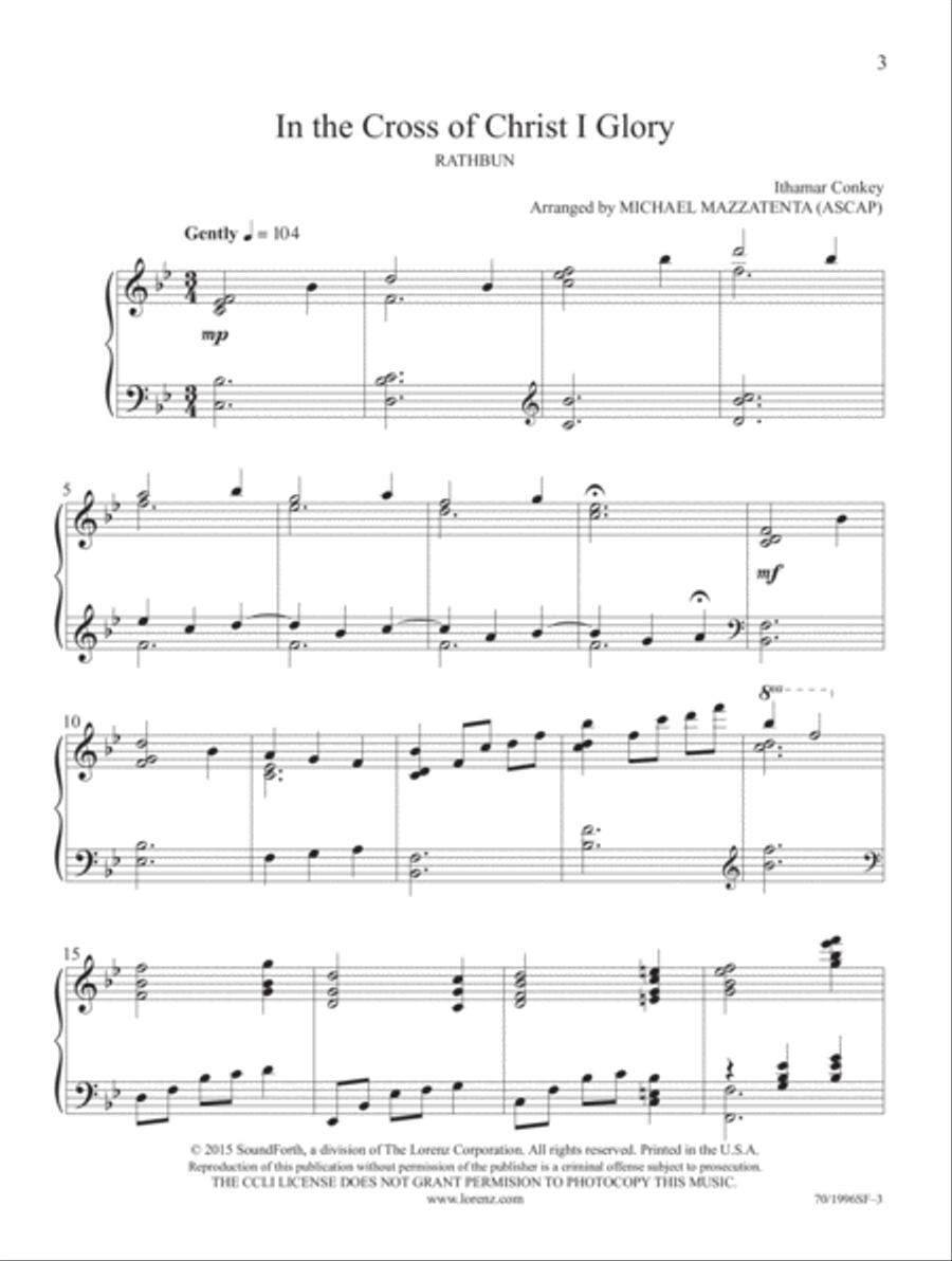 In the Light of the Cross Piano Solo scores gallery preview page 3