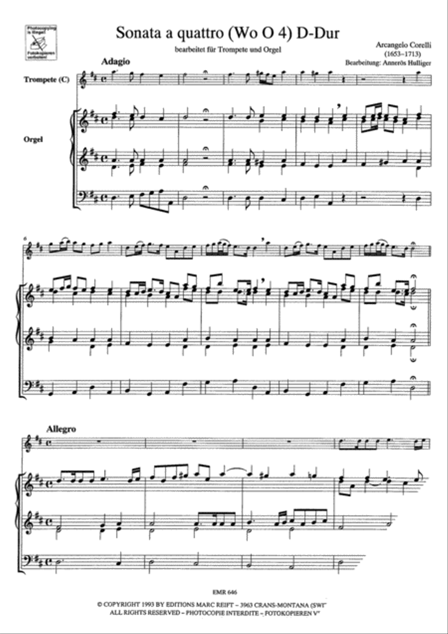 Sonata a Quattro Sonata a Quattro Piccolo Trumpet scores gallery preview page 4