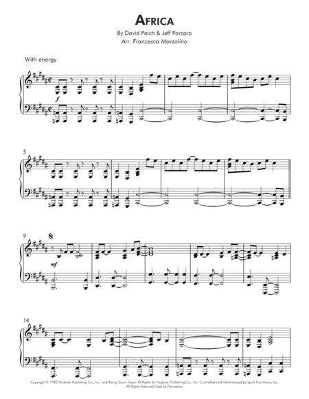 Africa (Late Intermediate Piano) image number null