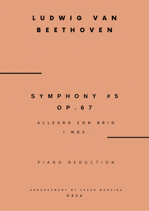 Beethoven - Symphony No.5 - 1 mov. - Piano Reduction (Full Score)