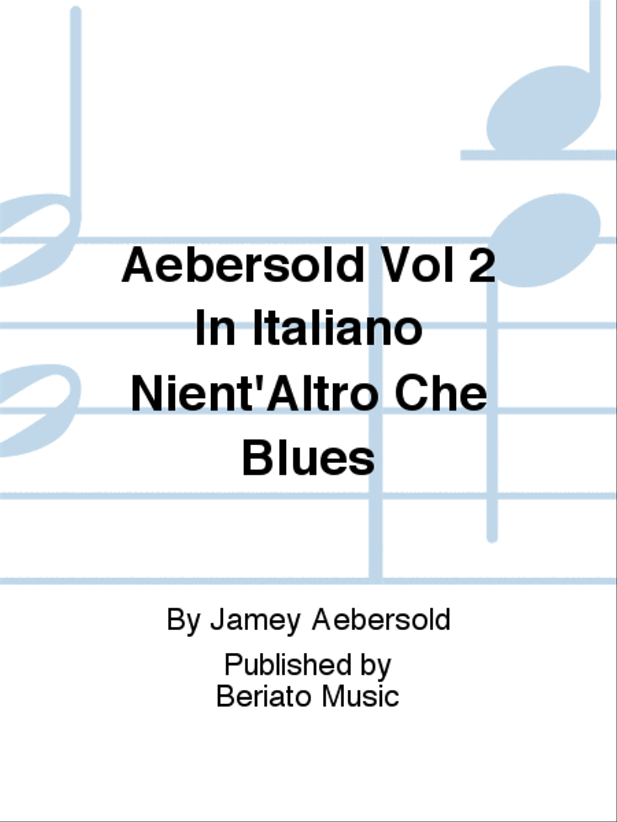 Aebersold Vol 2 In Italiano Nient'Altro Che Blues CD scores gallery preview page 1
