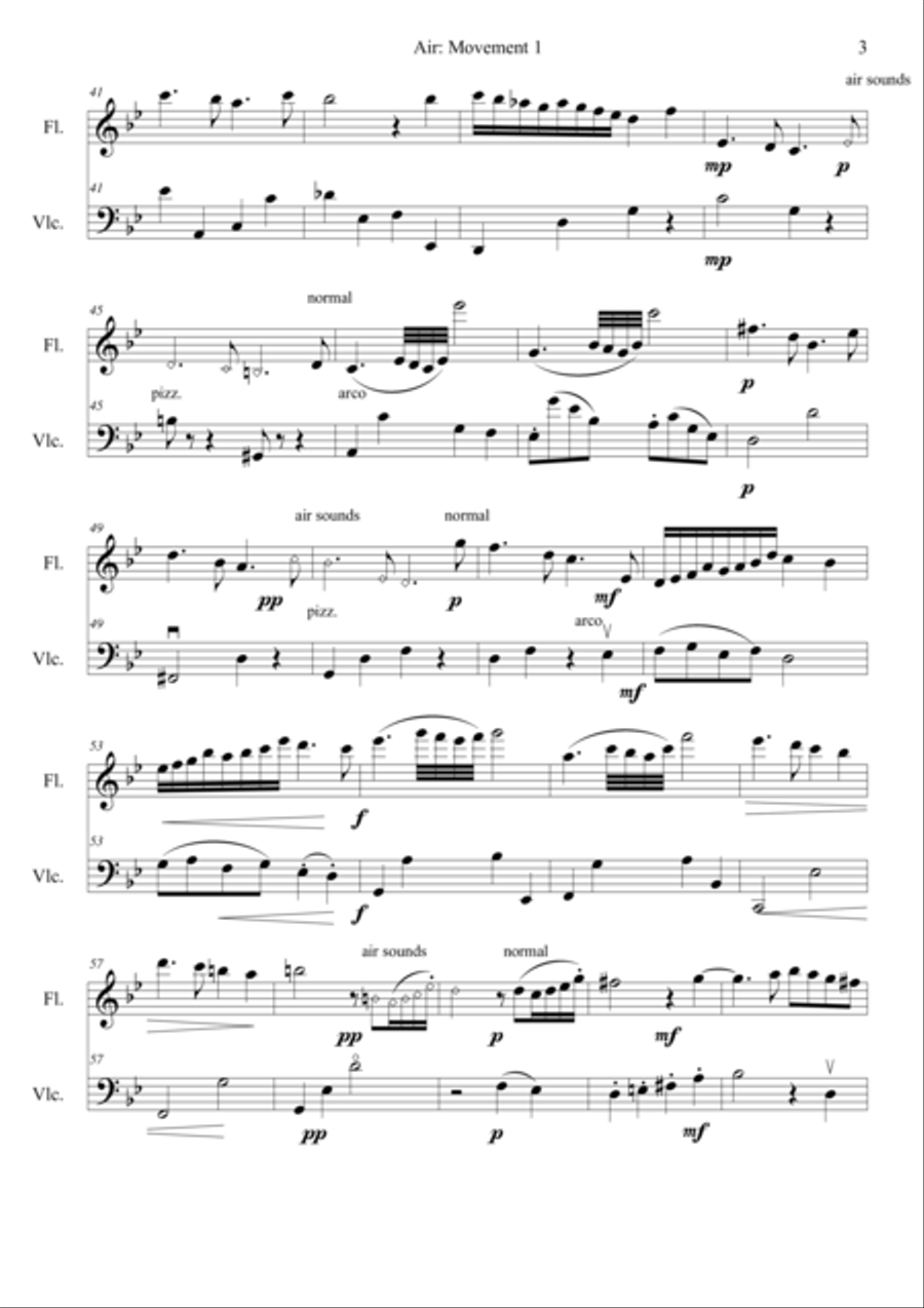 Elements: Suite for Flute and Cello Flute scores gallery preview page 4
