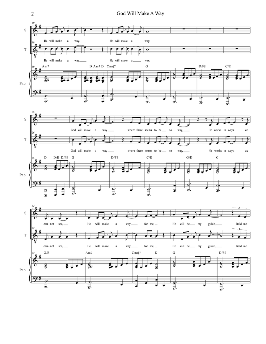 God Will Make A Way 2-Part scores gallery preview page 2