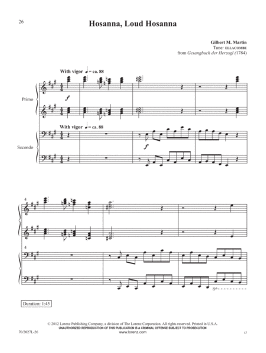 Four-Hand Favorites for Lent and Easter Piano Duet scores gallery preview page 10