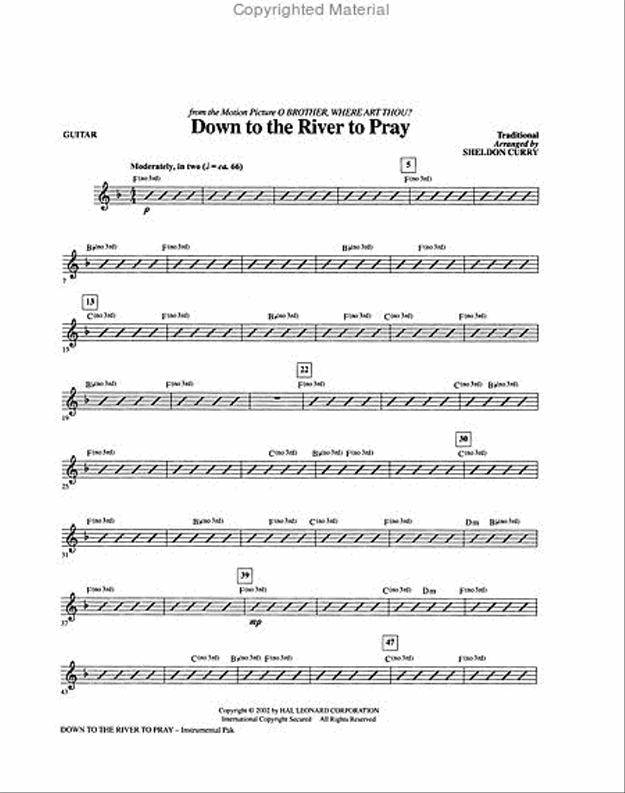 Down to the River to Pray - Instrumental Pak Choir scores gallery preview page 5