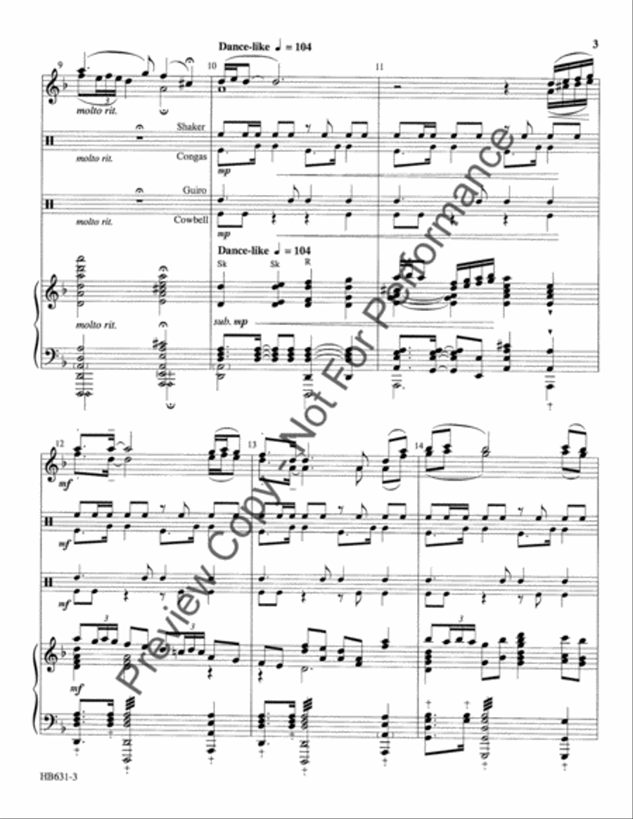 Serenata de Campanas - full score Handbell Choir scores gallery preview page 4