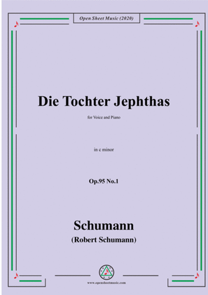 Book cover for Schumann-Die Tochter Jephtas,Op.95 No.1 in c minor