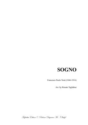 Book cover for SOGNO - F.P. Tosti - Arr. for String Quartet - With Parts