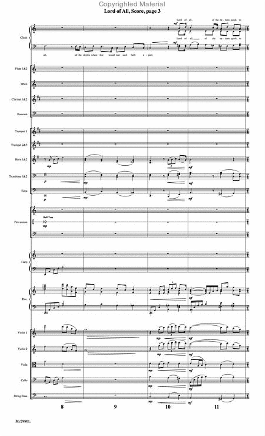 Lord of All - Orchestral Score and Parts Choir scores gallery preview page 4
