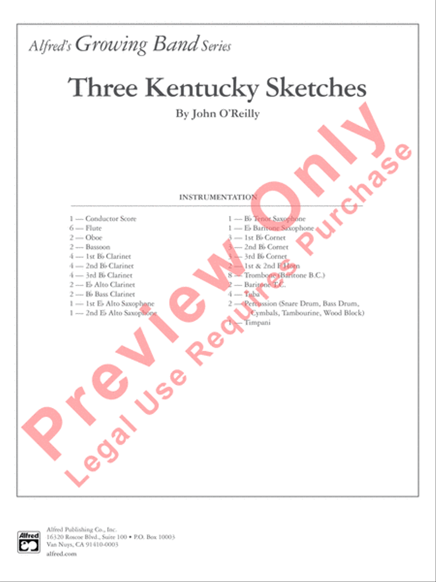 Three Kentucky Sketches Three Kentucky Sketches Concert Band scores gallery preview page 2