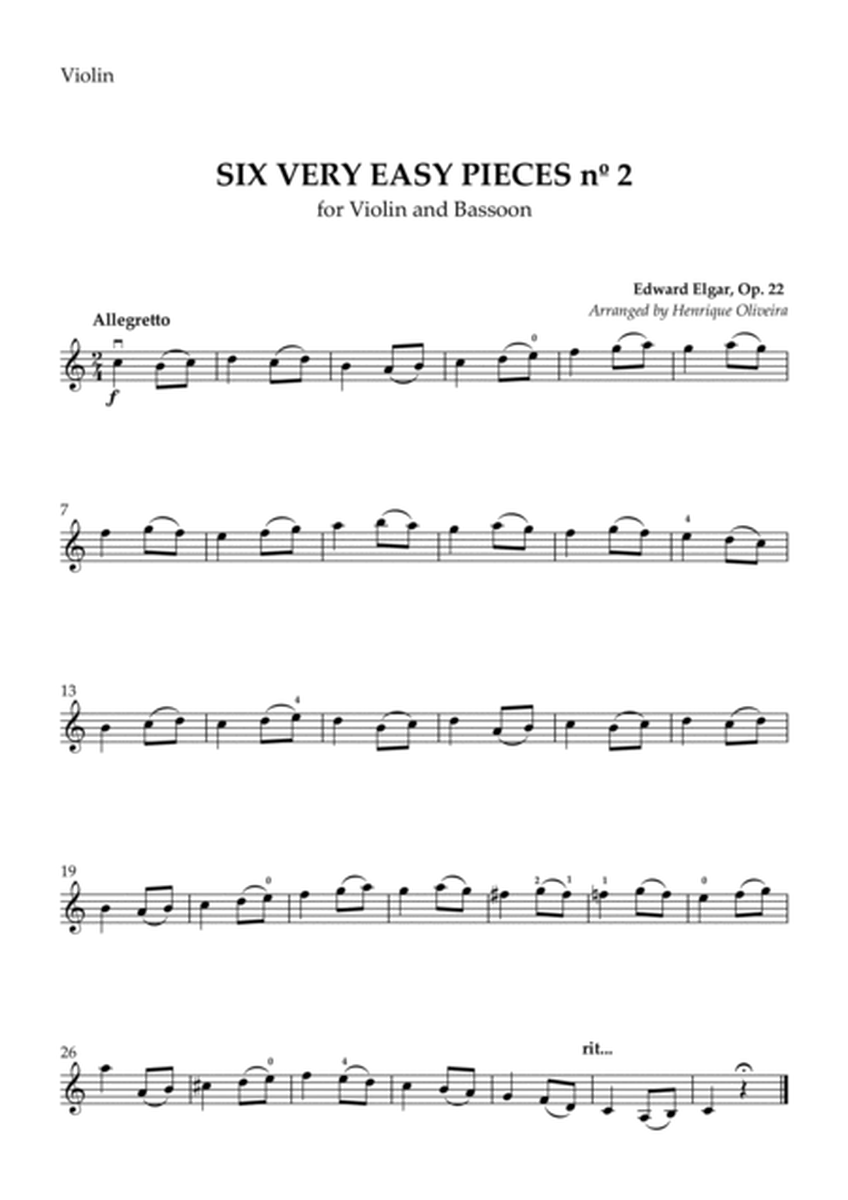 Six Very Easy Pieces nº 2 (Allegretto) - Violin and Bassoon image number null