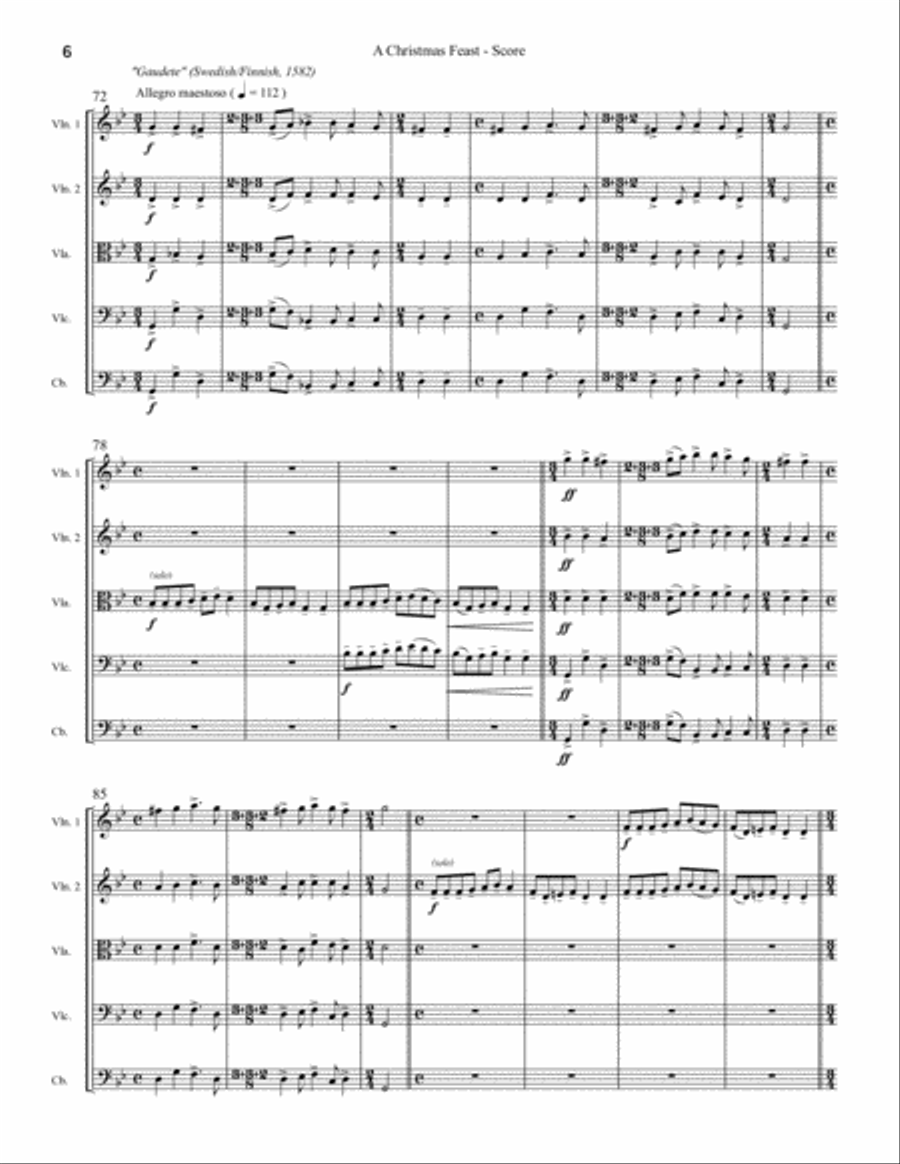 A Christmas Feast String Orchestra scores gallery preview page 6