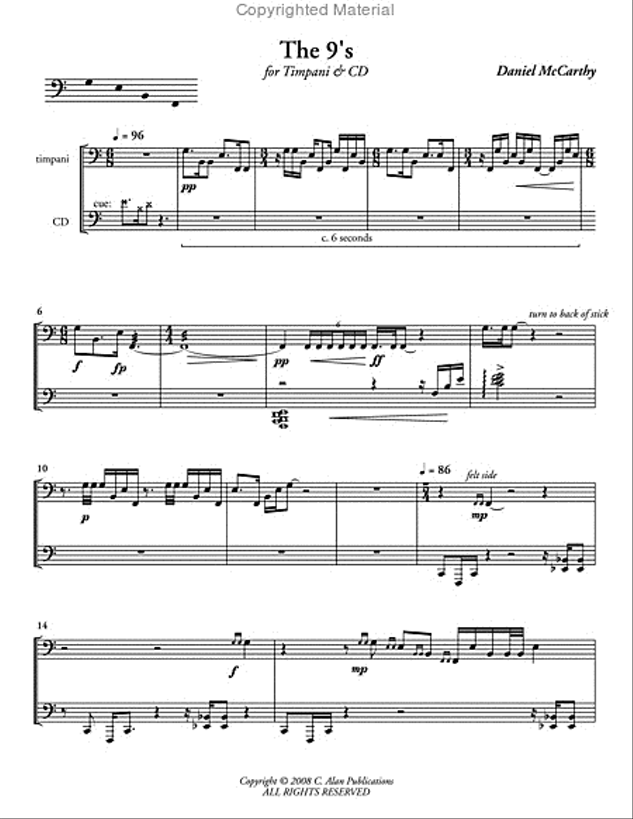The 9s Percussion Ensemble scores gallery preview page 2