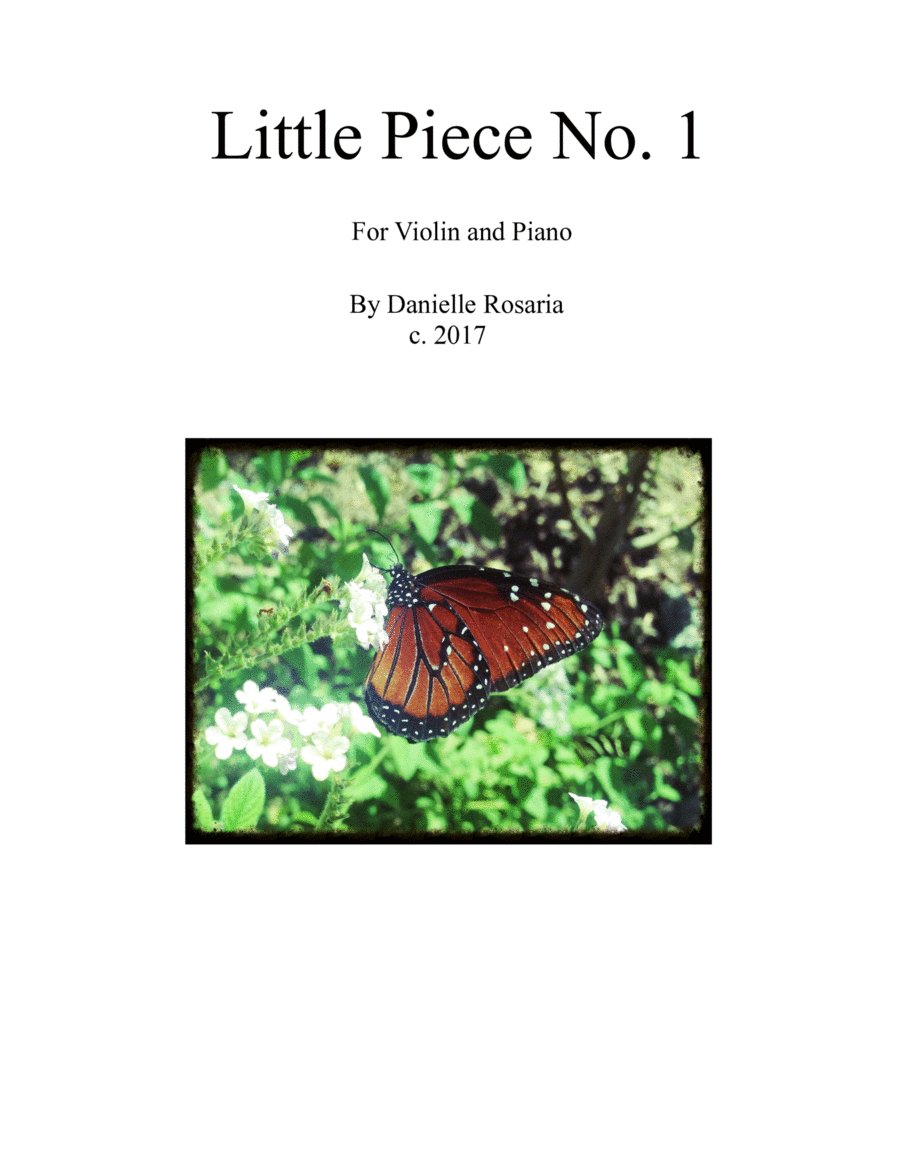Little Piece No. 1 for Violin and Piano Violin scores gallery preview page 1