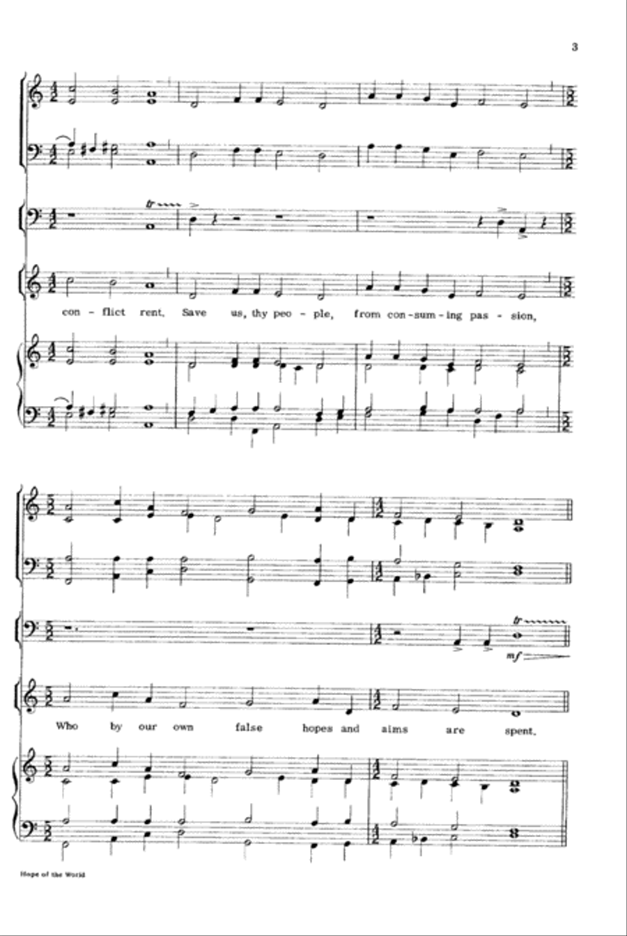 Hope of the World 4-Part scores gallery preview page 3
