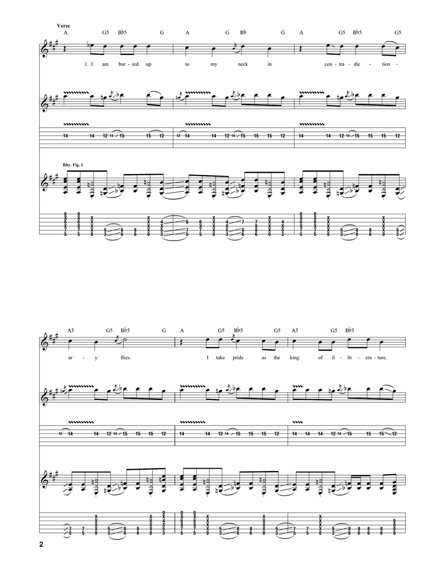 Very Ape Guitar Tablature scores gallery preview page 2