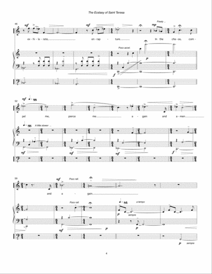 The Ecstasy of Saint Teresa (1998) for mezzo-soprano and organ Mezzo-Soprano Voice scores gallery preview page 6