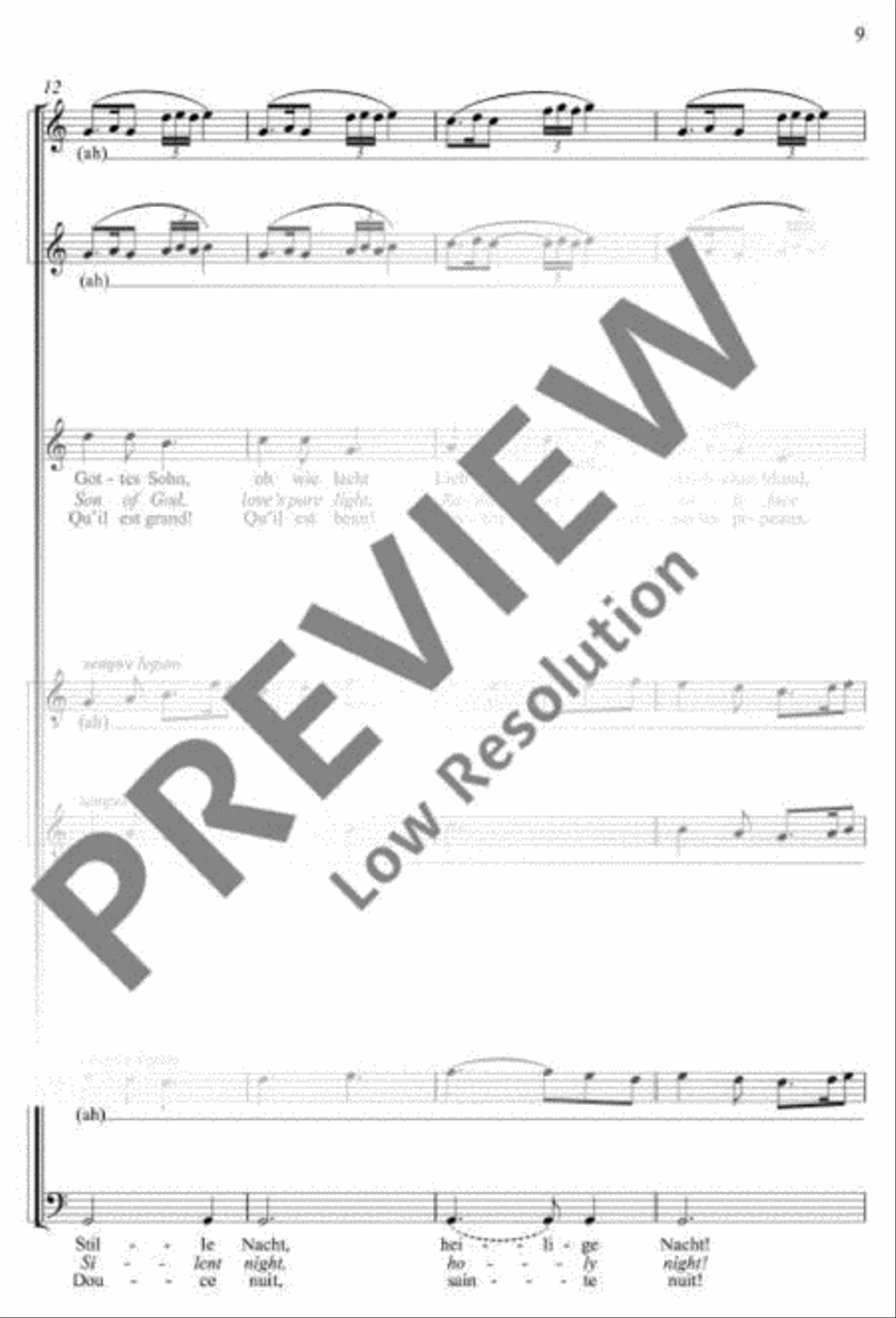 Silent Night, Holy Night A Cappella scores gallery preview page 10