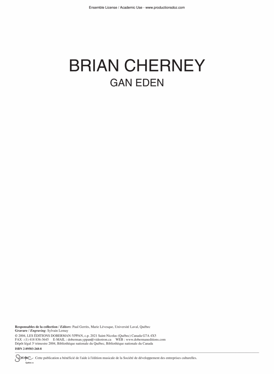 Gan Eden Violin Solo scores gallery preview page 1