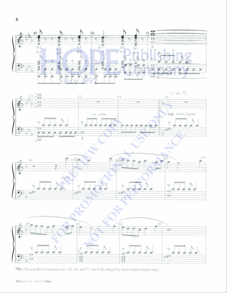 Fantasy No. 2 in C Minor 5-Octaves scores gallery preview page 6