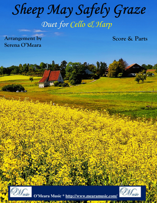 Book cover for Sheep May Safely Graze, Duet for Cello & Harp