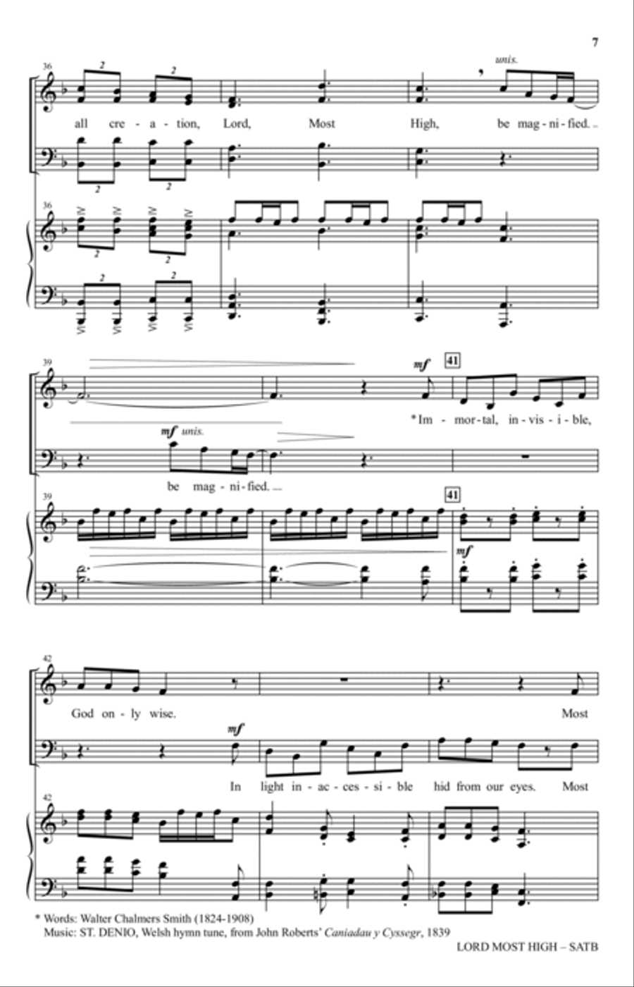 Lord Most High (with Immortal, Invisible) 4-Part scores gallery preview page 5