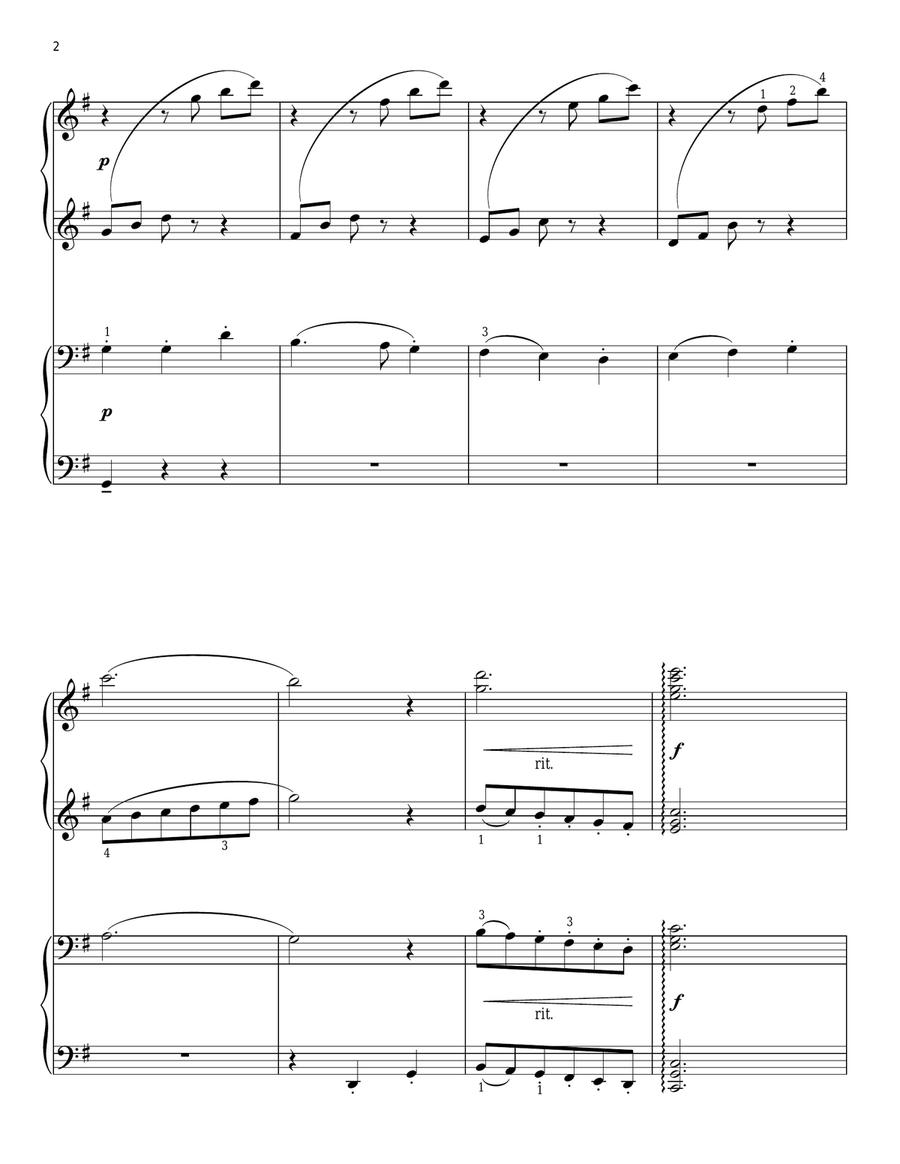 Praise To The Lord, The Almighty (arr. Phillip Keveren) Piano Duet scores gallery preview page 2
