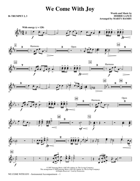 We Come with Joy (arr. Marty Hamby) - Trumpet 2 & 3