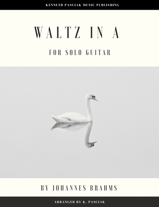Book cover for Waltz in A Major by Brahms (for Solo Guitar)