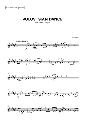 Book cover for Polovtsian Dance (from Prince Igor) (for Baritone Sax)