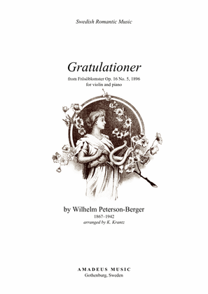 Book cover for Gratulationer for violin and piano