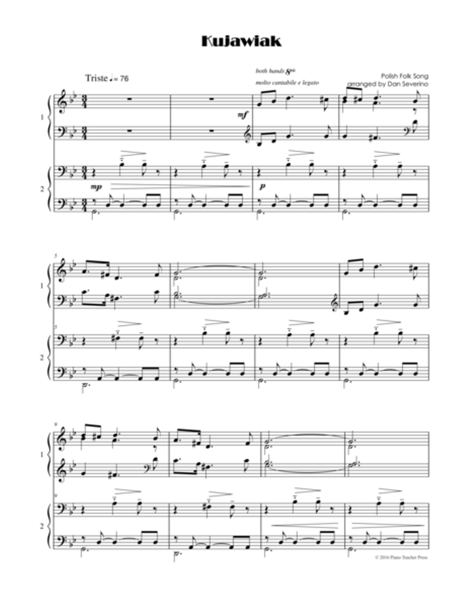 Kujawiak (piano duet) Piano Duet scores gallery preview page 2