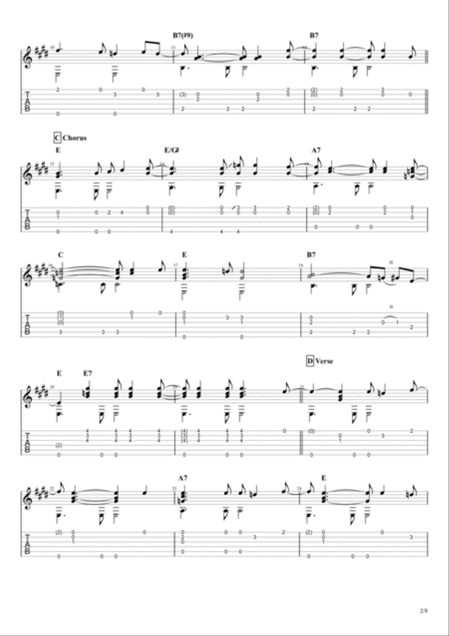 I Saw Her Standing There Guitar Tablature scores gallery preview page 3