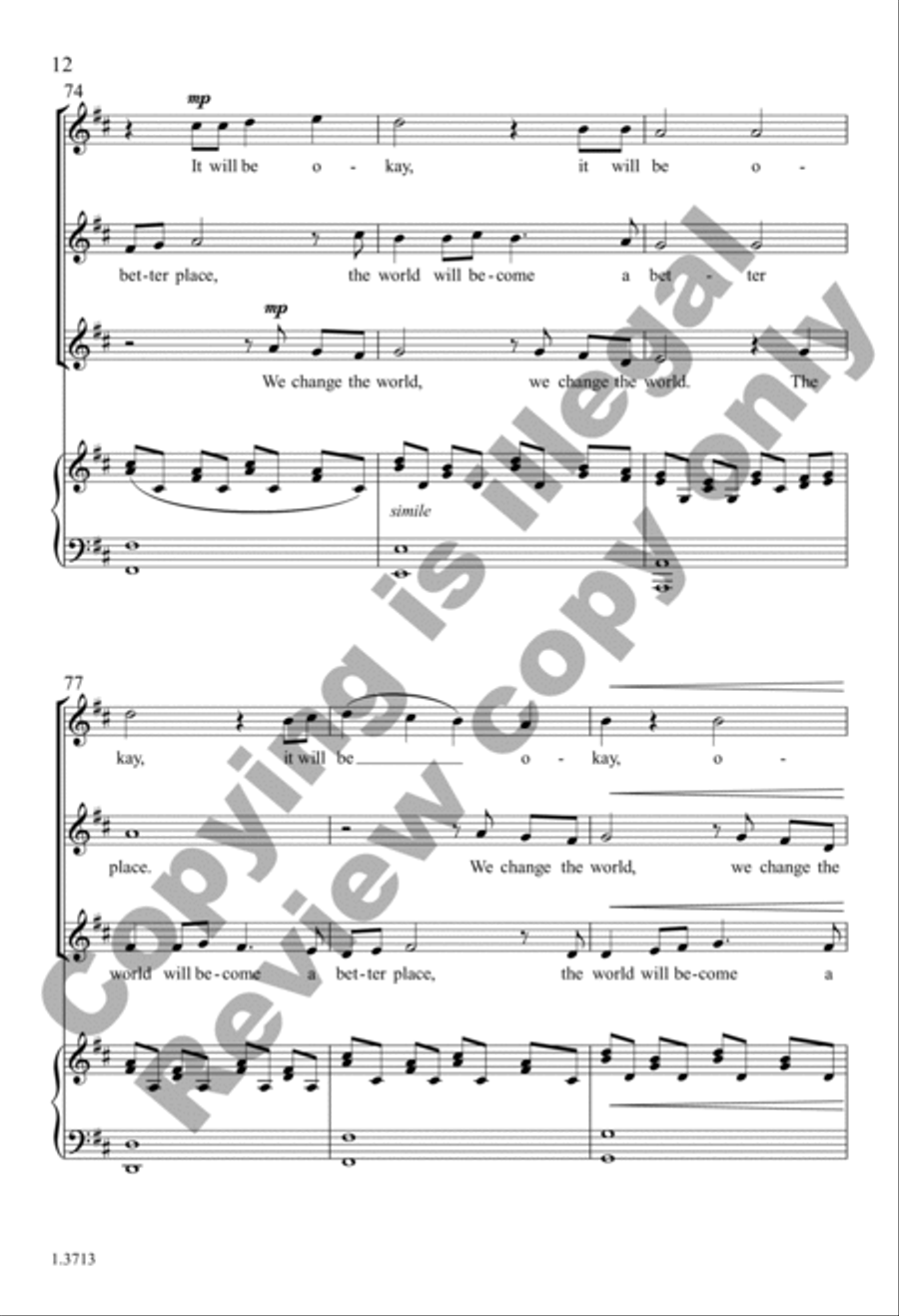 Change (Choral Score) SSA scores gallery preview page 12
