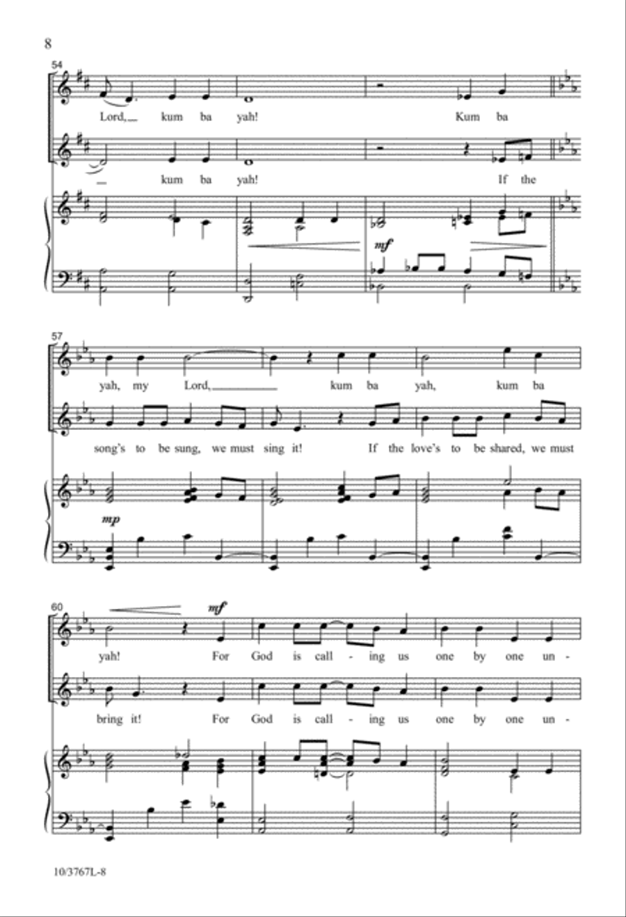 God Is Calling Us Unison Choir scores gallery preview page 8