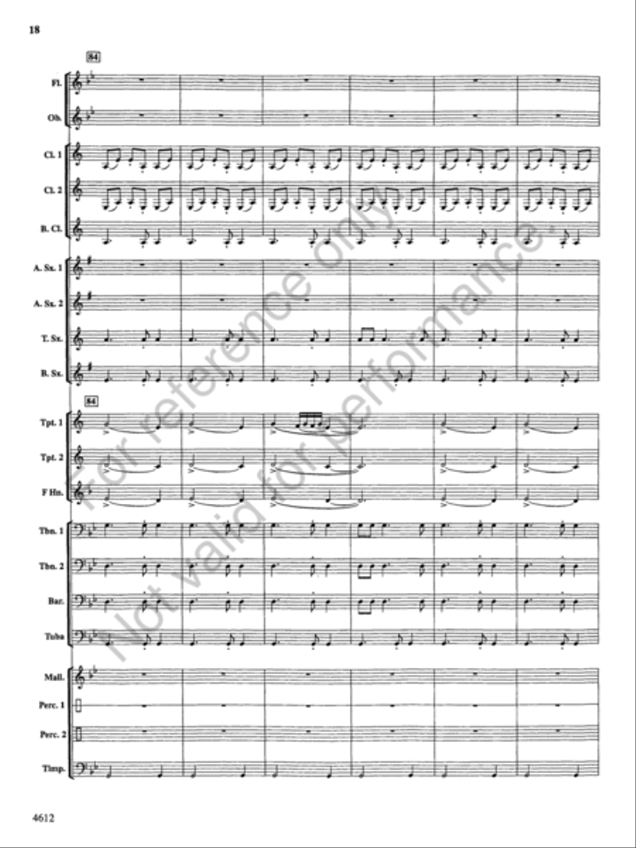 Themes from the Nutcracker Concert Band scores gallery preview page 19