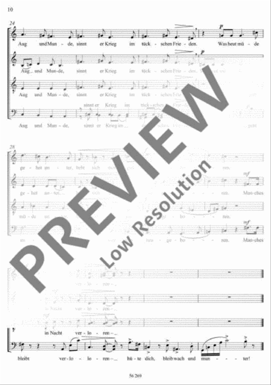 Sechs Eichendorff-Gesänge Mixed Choir scores gallery preview page 11