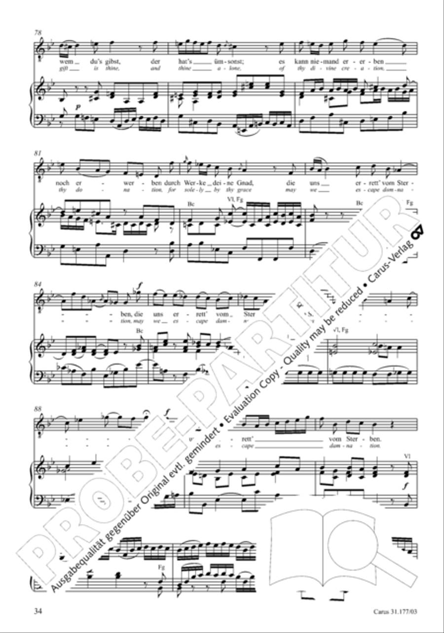 I cry to thee, Lord Jesus Christ (Ich ruf zu dir, Herr Jesu Christ) 4-Part scores gallery preview page 35