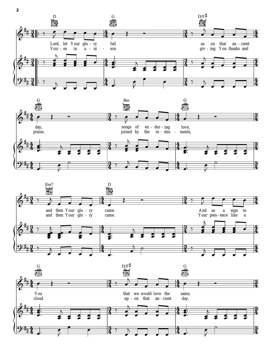 Lord, Let Your Glory Fall Acoustic Guitar scores gallery preview page 2